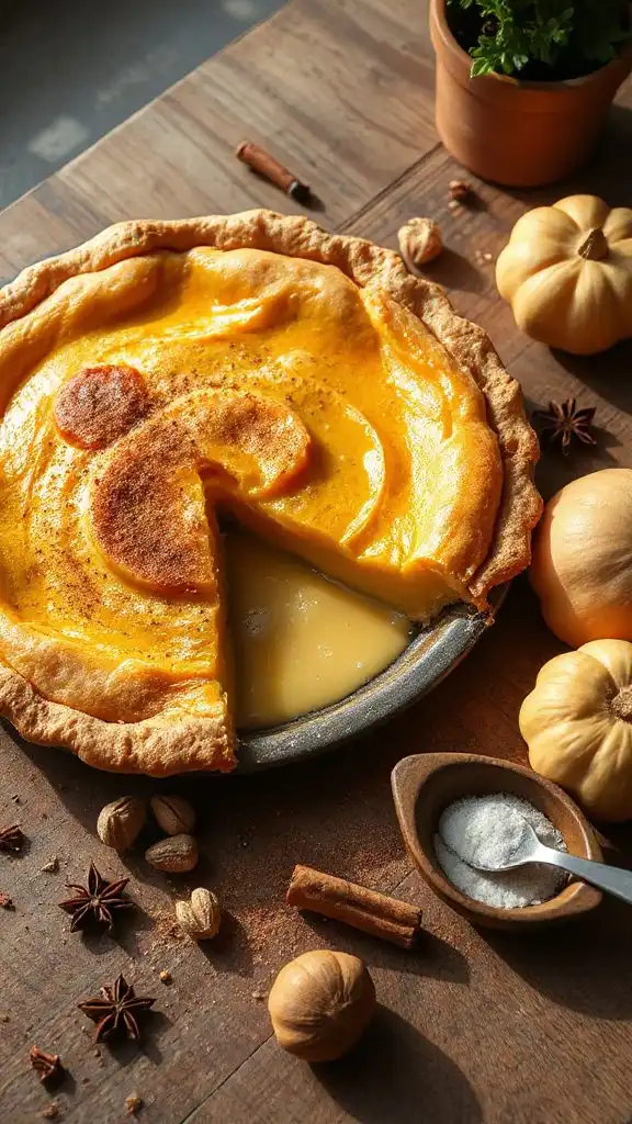 cozy autumn squash custard pie