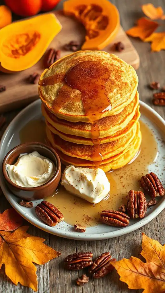cozy autumn squash pancakes