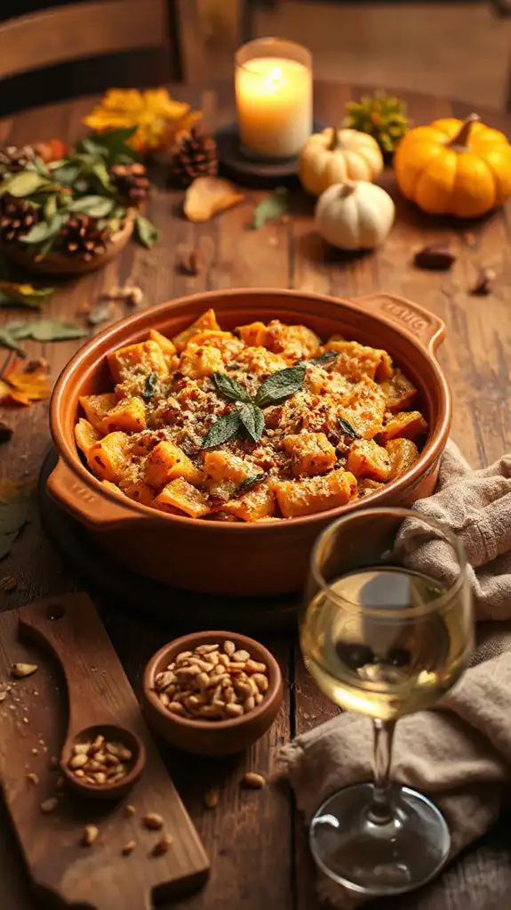 cozy butternut squash pasta
