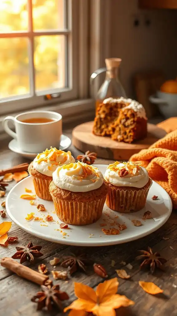 cozy carrot cake muffins