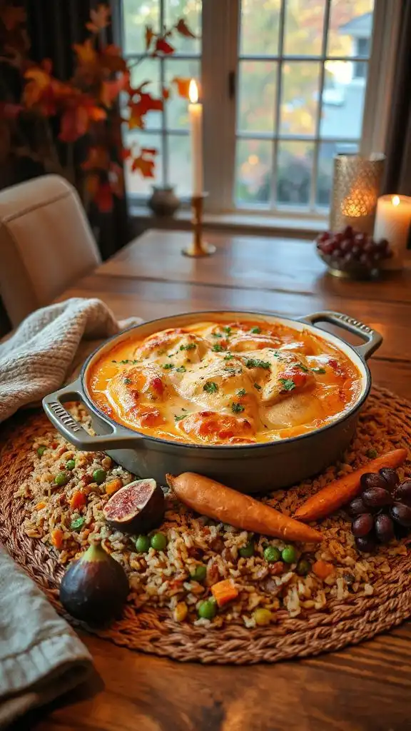 cozy chicken rice casserole