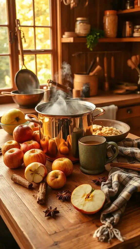 cozy fall apple beverage