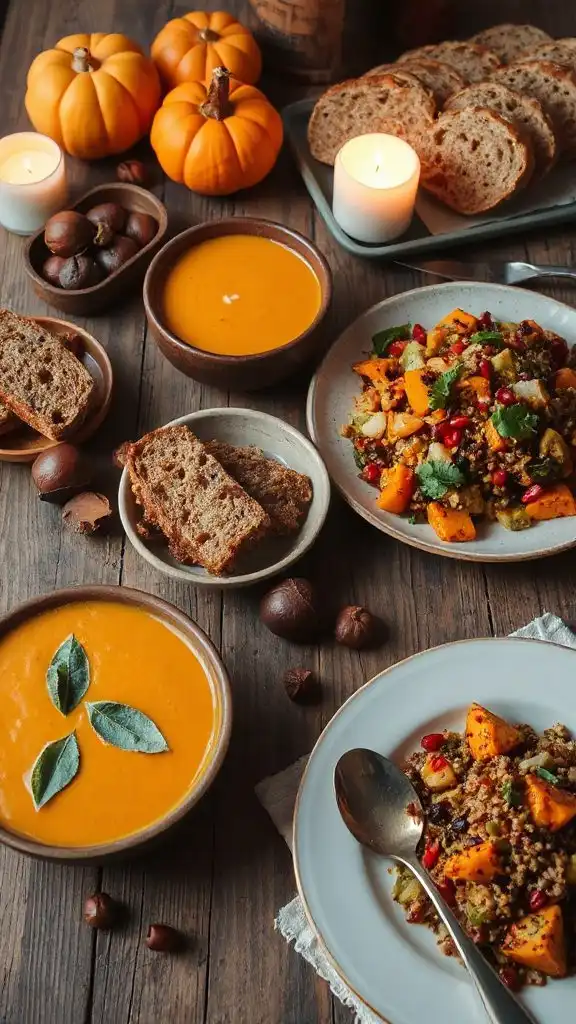 cozy fall meat free dinners