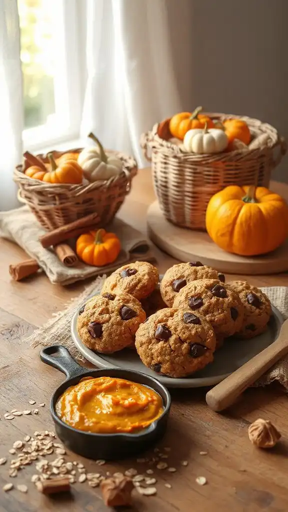 cozy fall pumpkin cookies