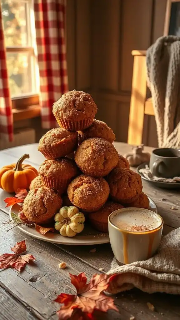 cozy fall pumpkin muffins