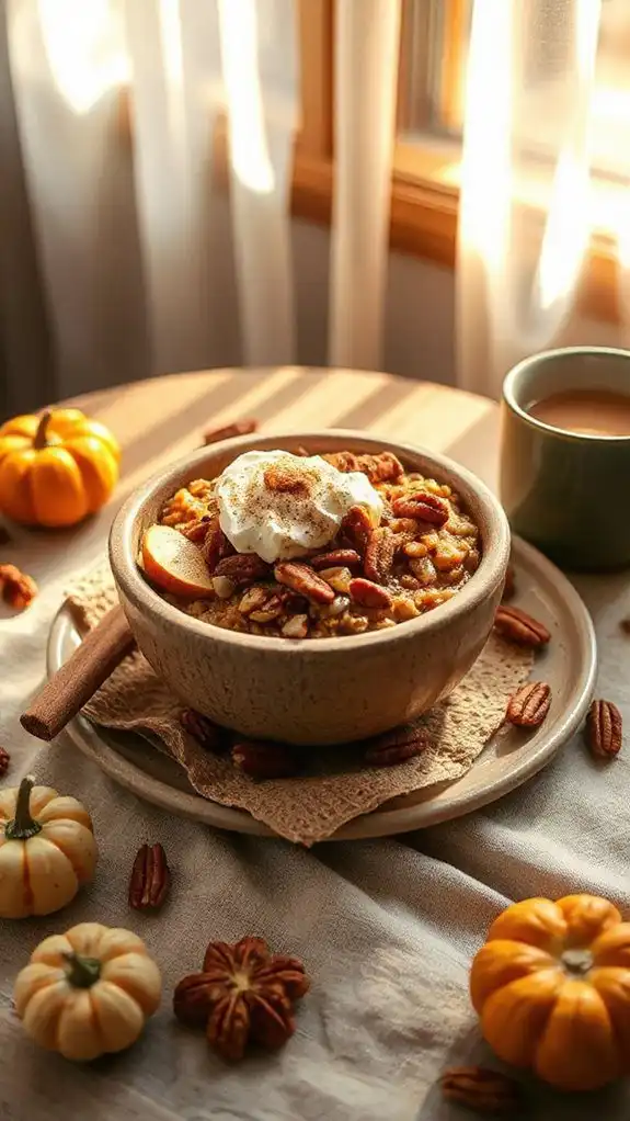cozy fall pumpkin oatmeal