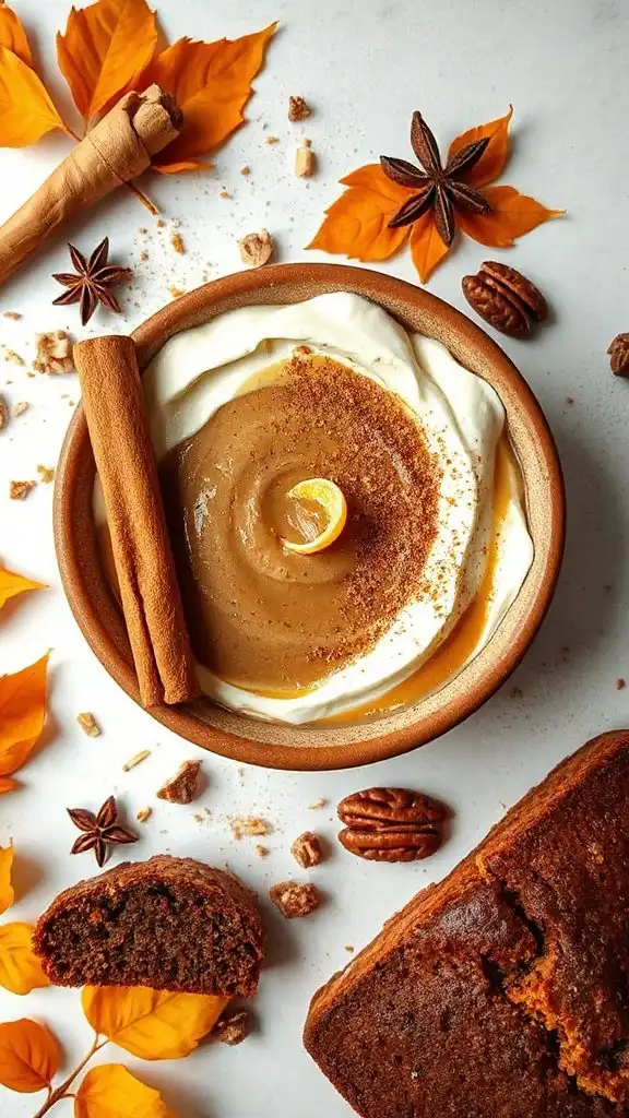 cozy gingerbread smoothie bowl