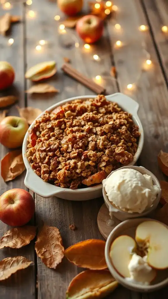 cozy gluten free apple dessert