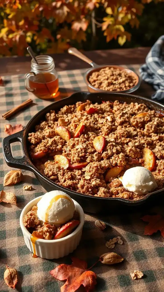 cozy maple apple crisp
