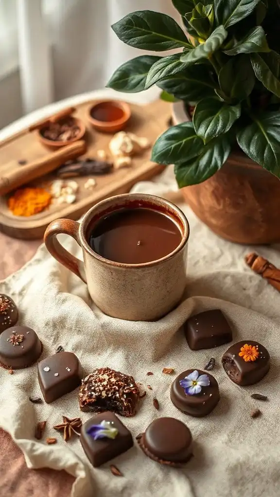 cozy mushroom hot chocolate blend
