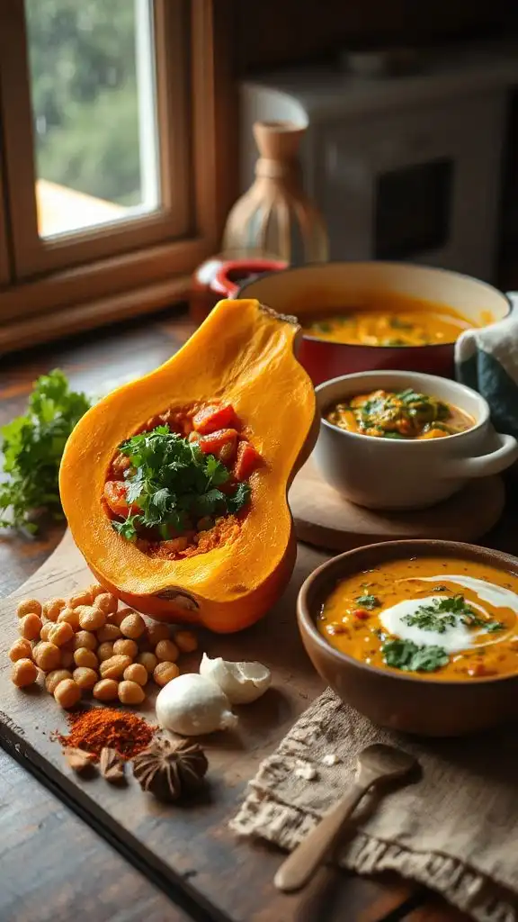 cozy pumpkin chickpea curry