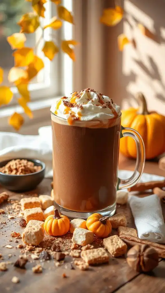 cozy pumpkin spice hot chocolate