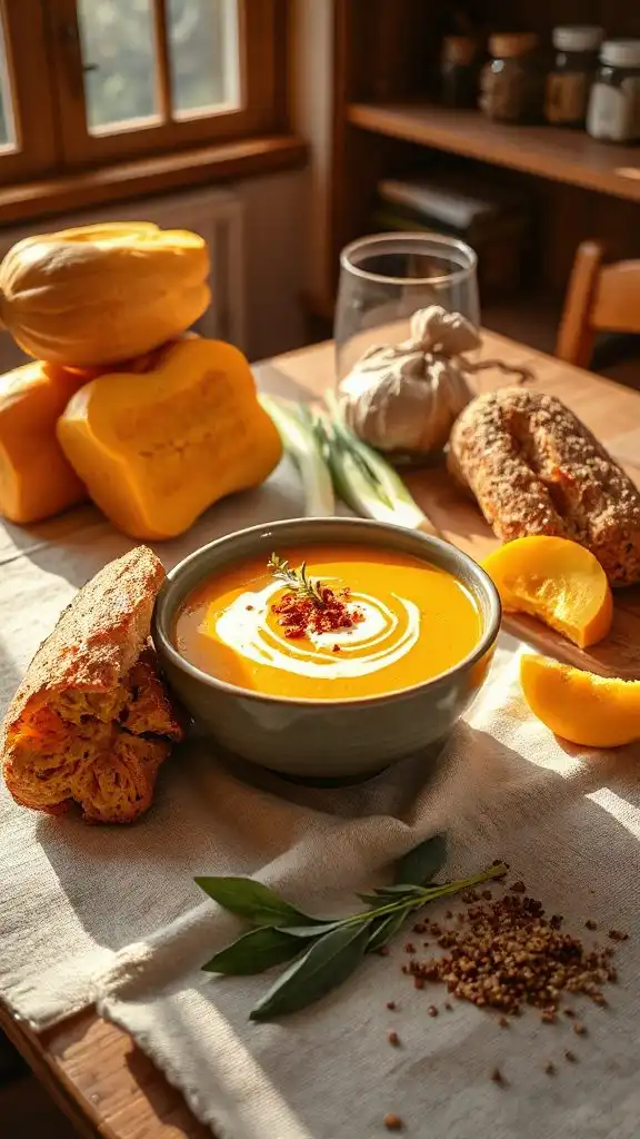 cozy roasted butternut squash soup