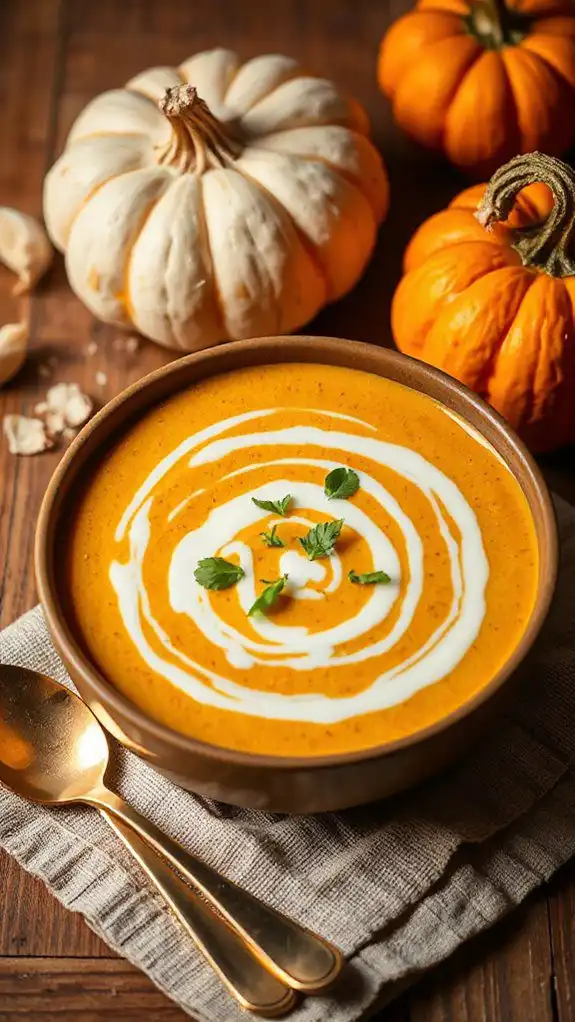 cozy roasted pumpkin bisque