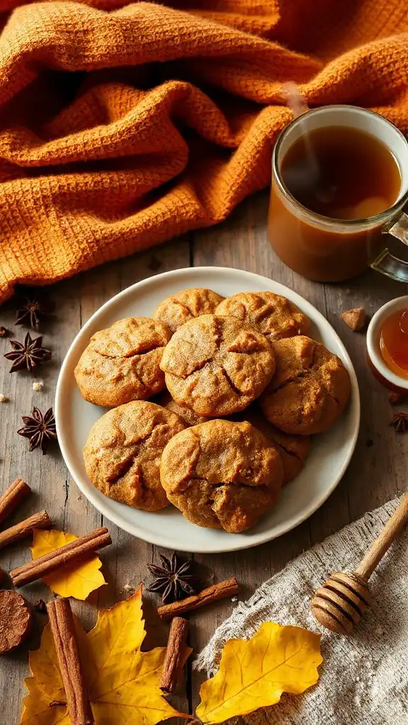 cozy spiced fall cookies cozy spiced fall cookies