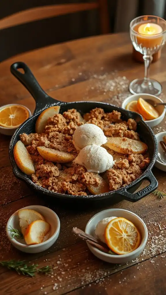 cozy spiced pear dessert