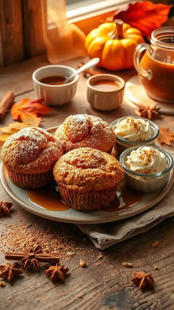 cozy spiced pumpkin muffins