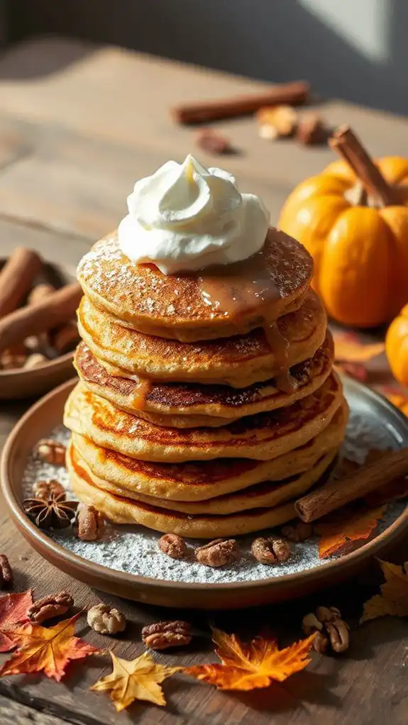 cozy spiced pumpkin pancakes