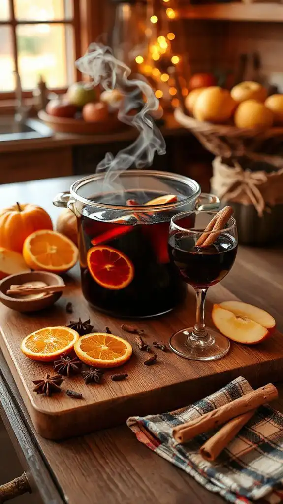 cozy spiced red wine