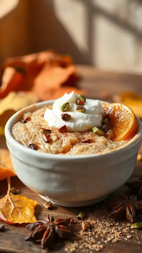 cozy vegan chai rice pudding