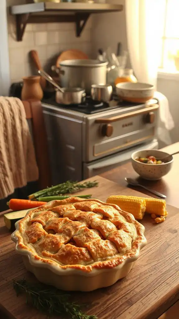 cozy vegetable pot pie