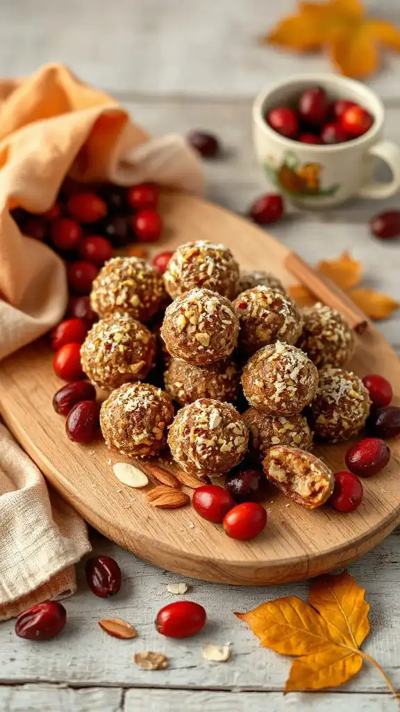 cranberry almond no bake bites