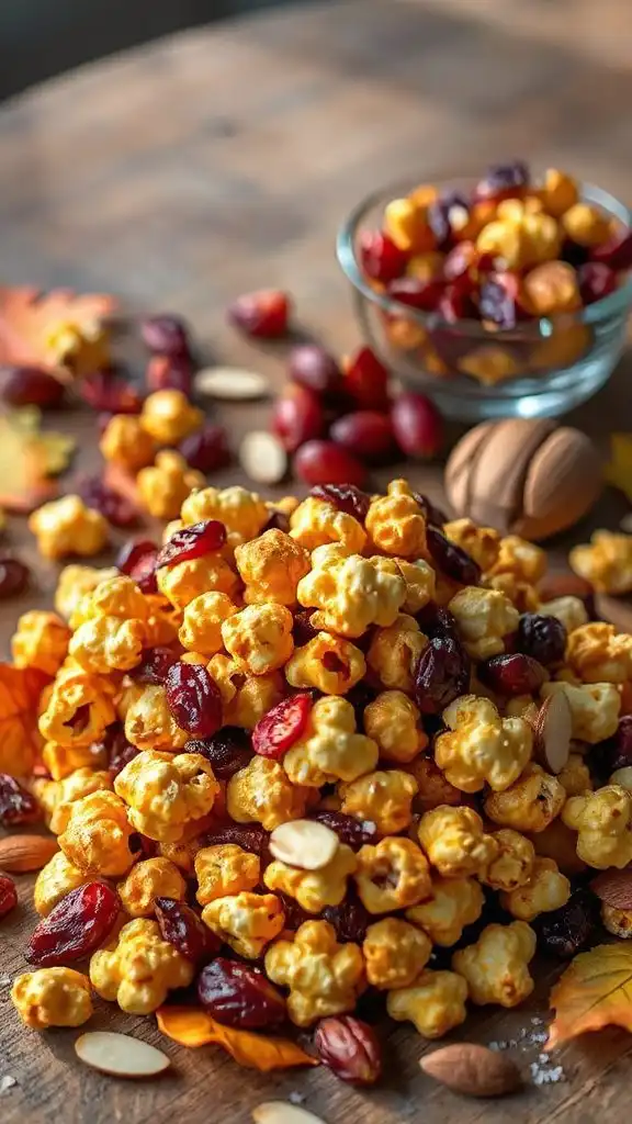 cranberry almond popcorn clusters