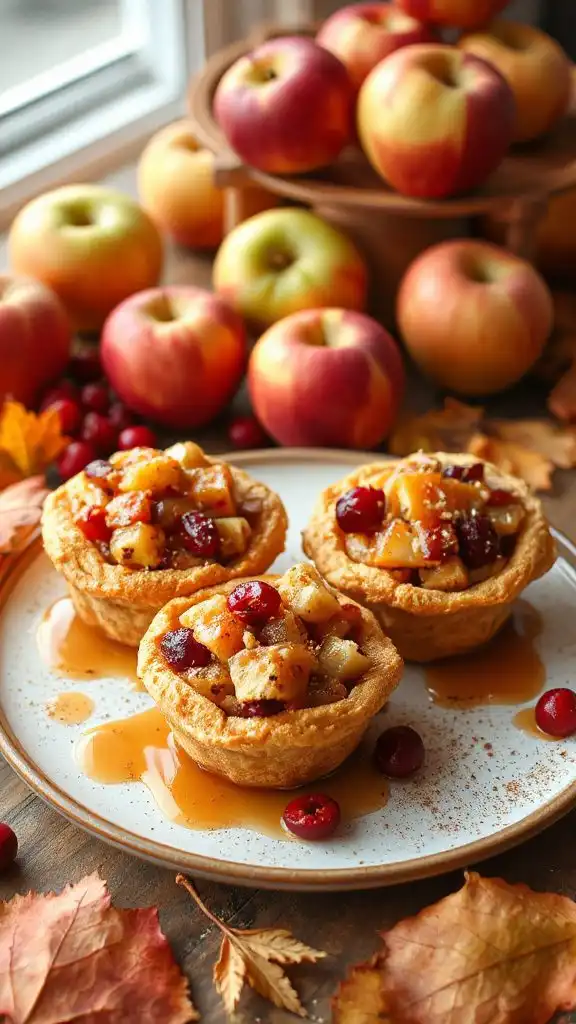 cranberry apple fritter cups