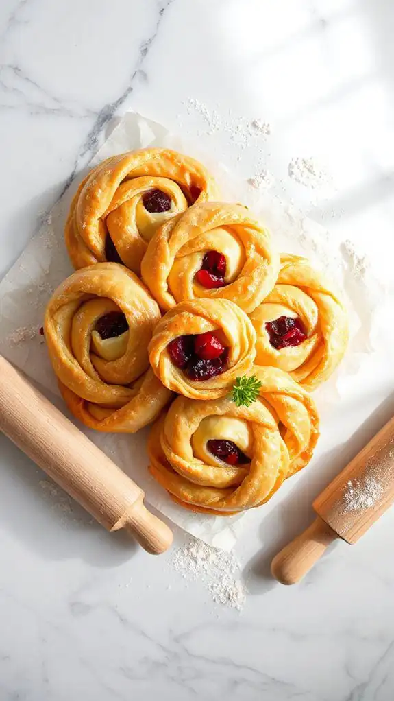 cranberry brie puff pastry