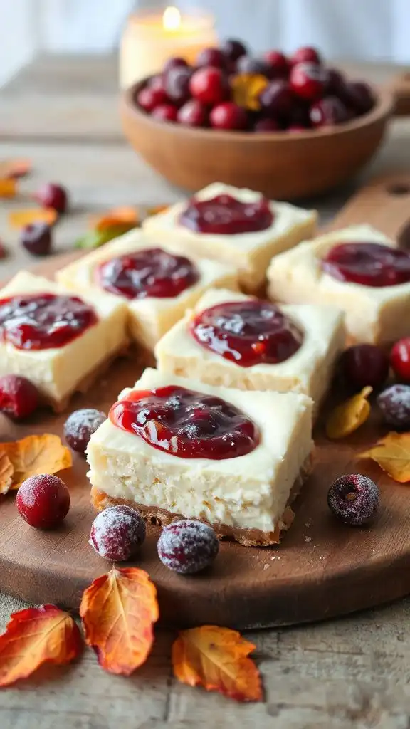 cranberry cheesecake dessert bars
