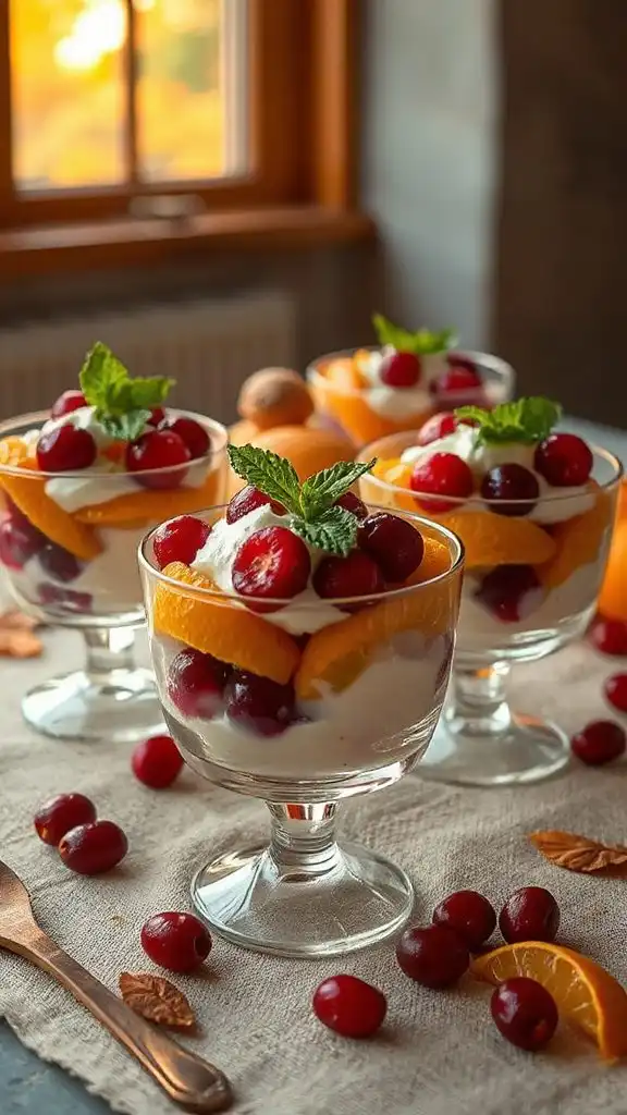 cranberry citrus salad cups
