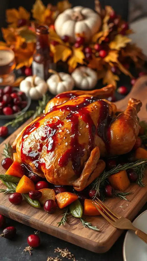 cranberry glazed roast chicken