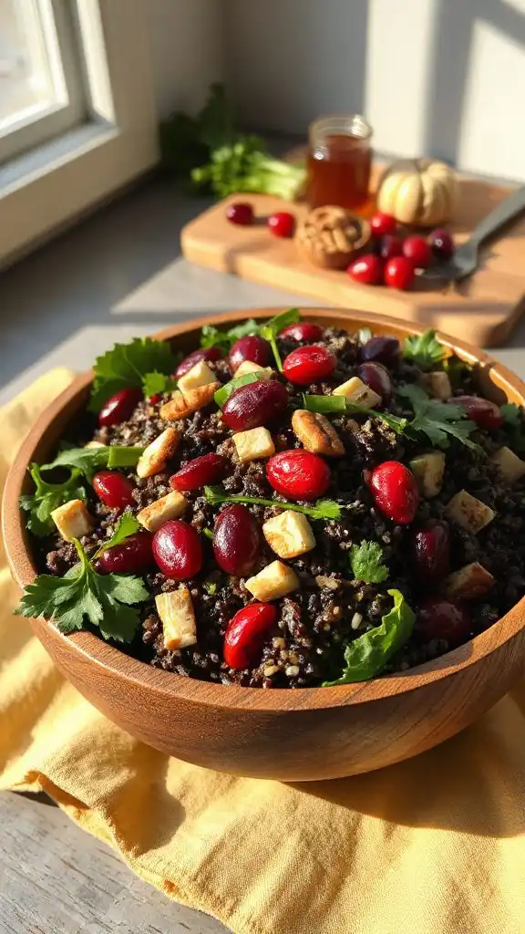 cranberry infused grain salad