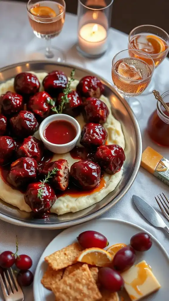 cranberry meatball party delight