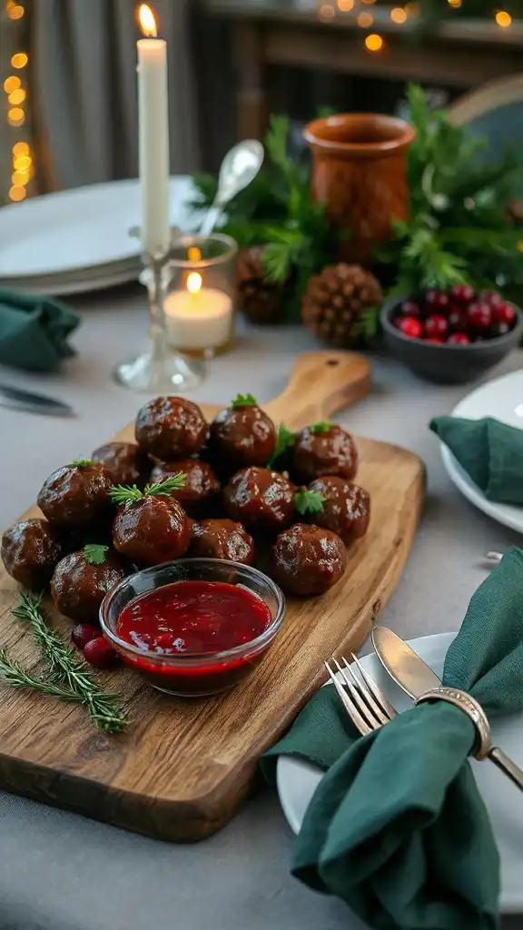 cranberry meatballs party appetizer