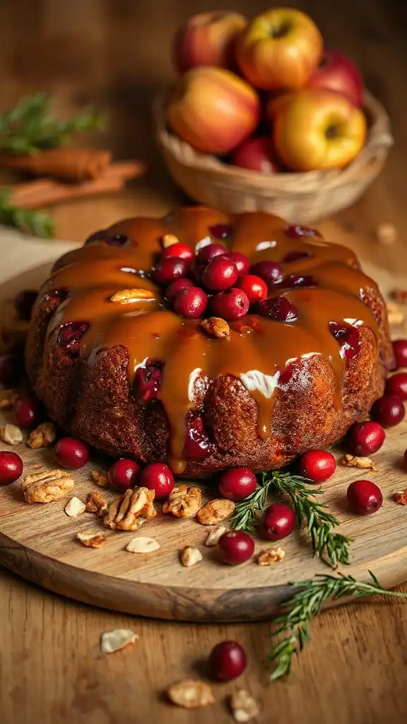 cranberry nut upside down cake
