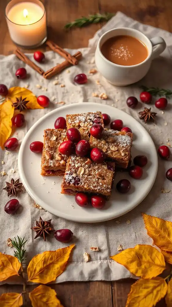 cranberry oatmeal dessert bars