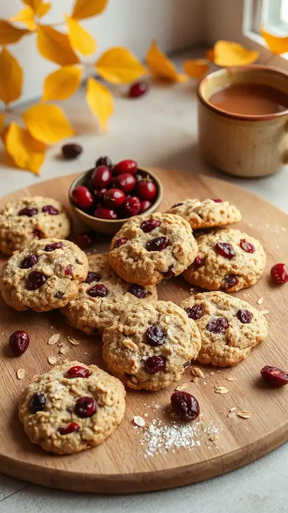 cranberry oatmeal spelt cookies