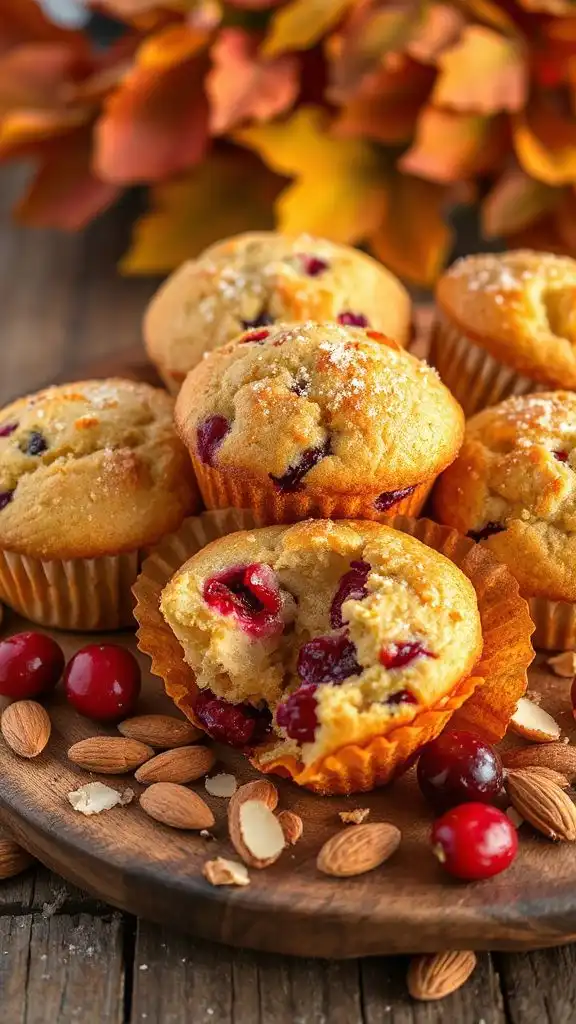 cranberry orange almond muffins