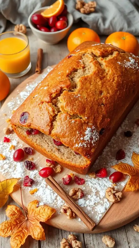 cranberry orange banana bread