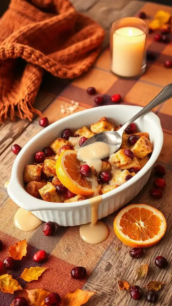 cranberry orange bread pudding