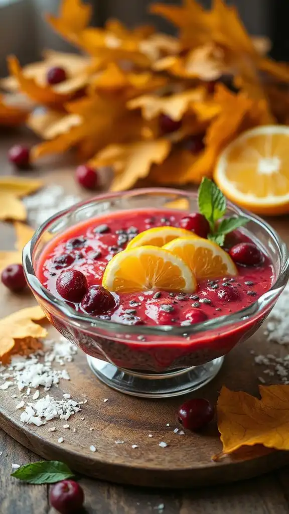 cranberry orange chia pudding