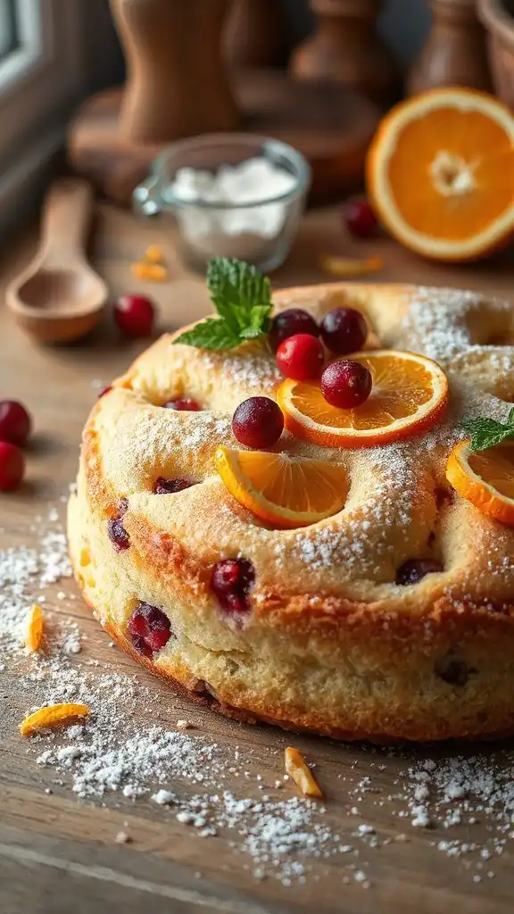 cranberry orange coffee cake