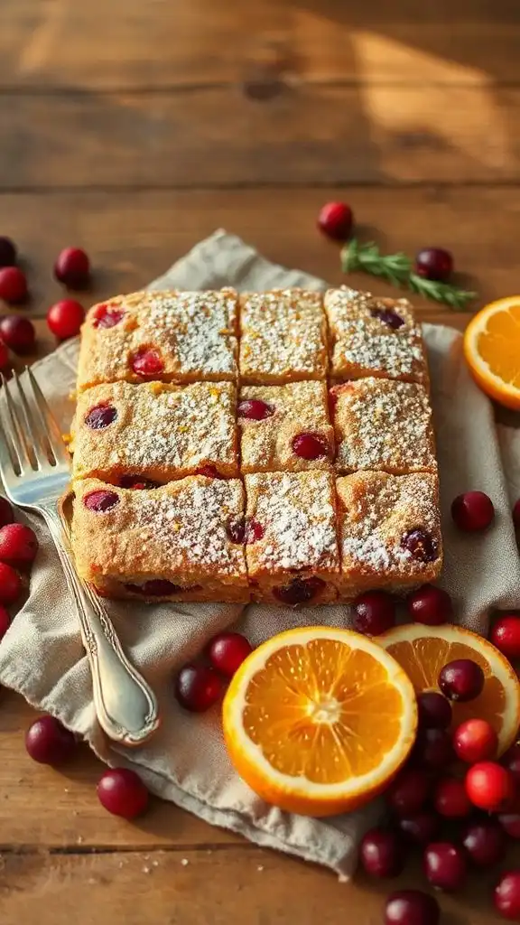 cranberry orange dessert bars
