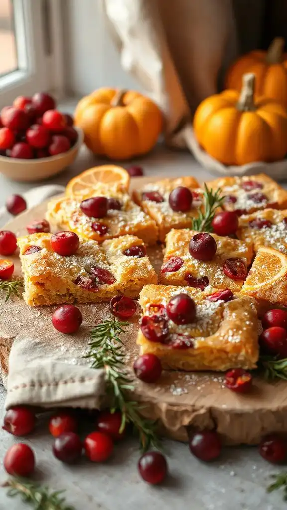 cranberry orange dessert bars