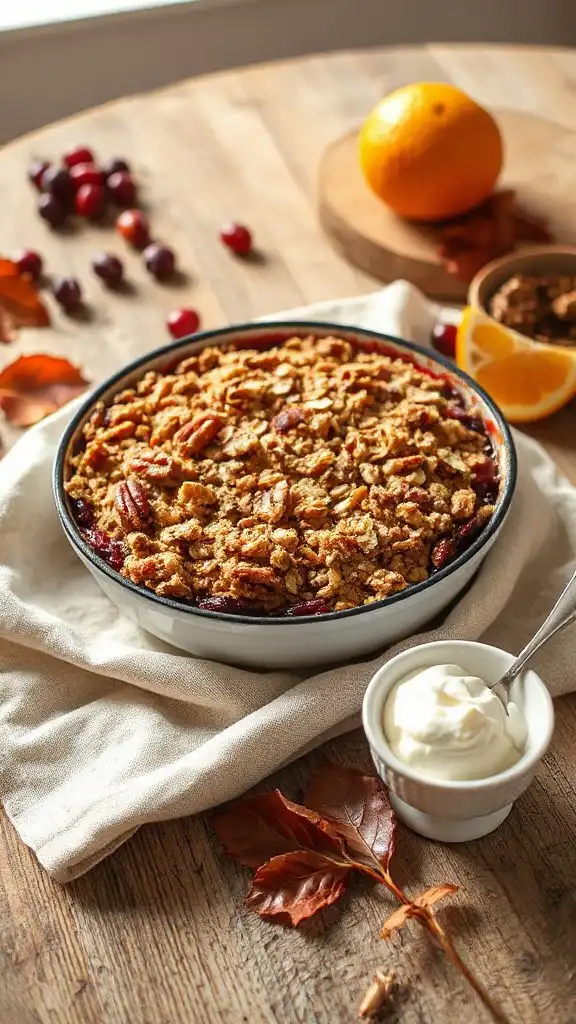 cranberry orange dessert crumble
