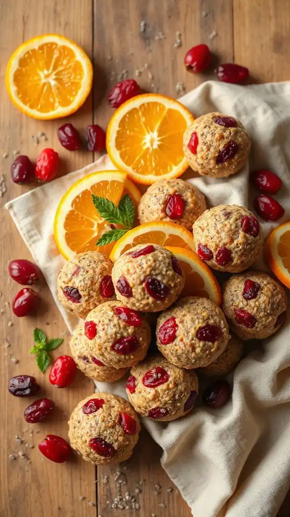 cranberry orange energy bites