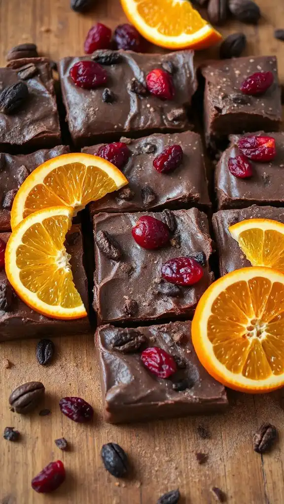 cranberry orange fudge bars