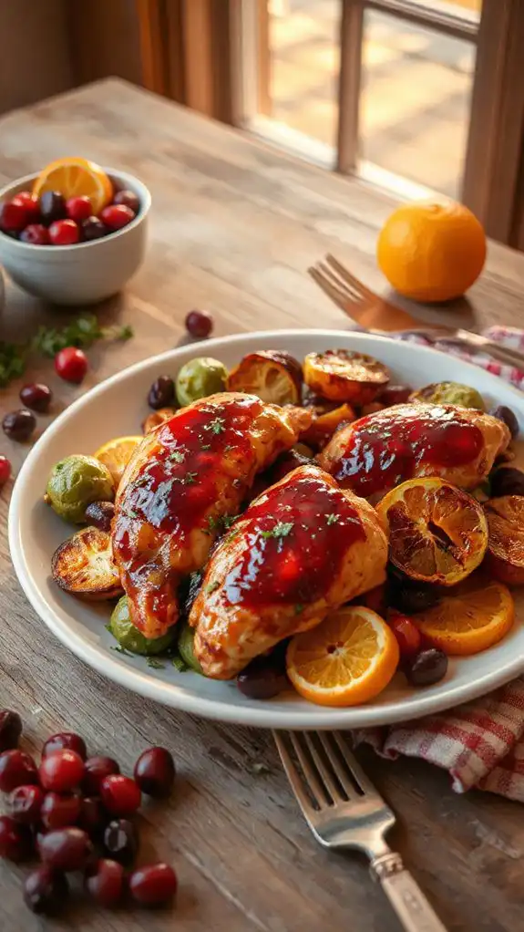 cranberry orange glazed chicken