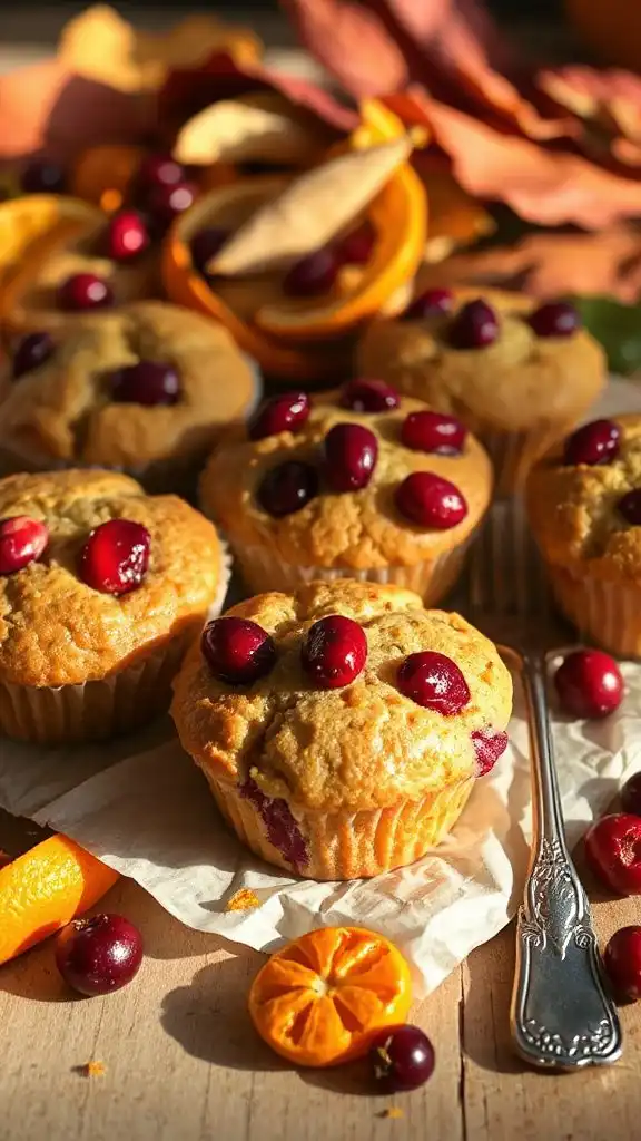 cranberry orange gluten free muffins